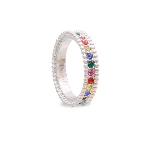 MultiJoy – Anello Rainbow Vera Argentato