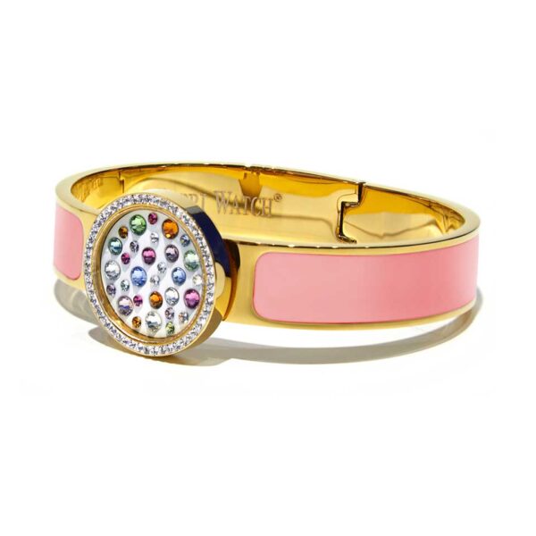 Capri Watch – Bracciale MultiJoy Classic Lux Oro Giallo / Smalto Rosa (Ref. 5641-04)