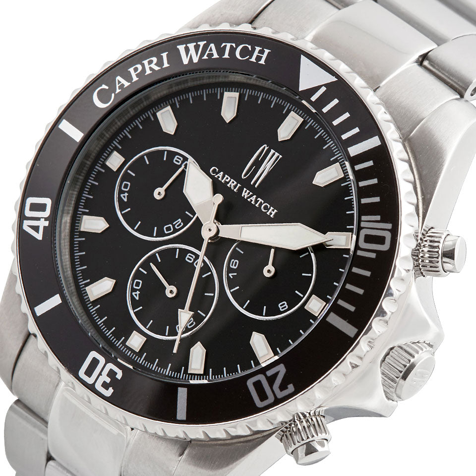 Capri Watch – Chrono New Sub Black Stainless Steel (Ref. 5502)