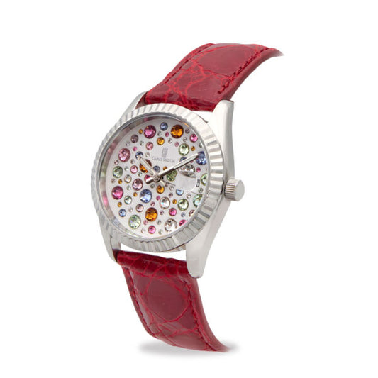 Capri Watch - Orologio Eternity 36 Multijoy Crocodile Red
