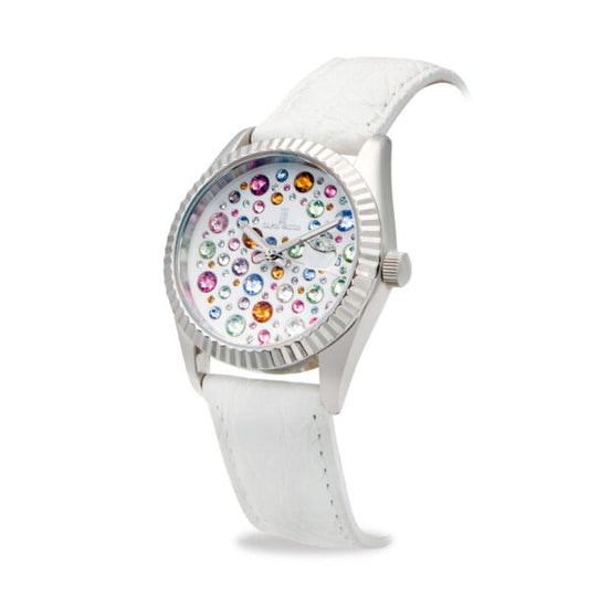 Capri Watch - Orologio Eternity 36 Multijoy Crocodile White