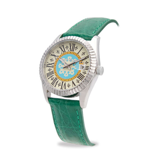 Capri Watch - Orologio Eternity First 36 Green Crocodile