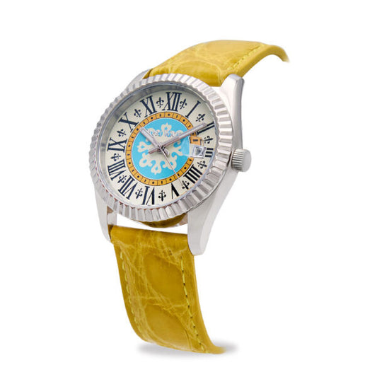 Capri Watch - Orologio Eternity First 36 Yellow Crocodile