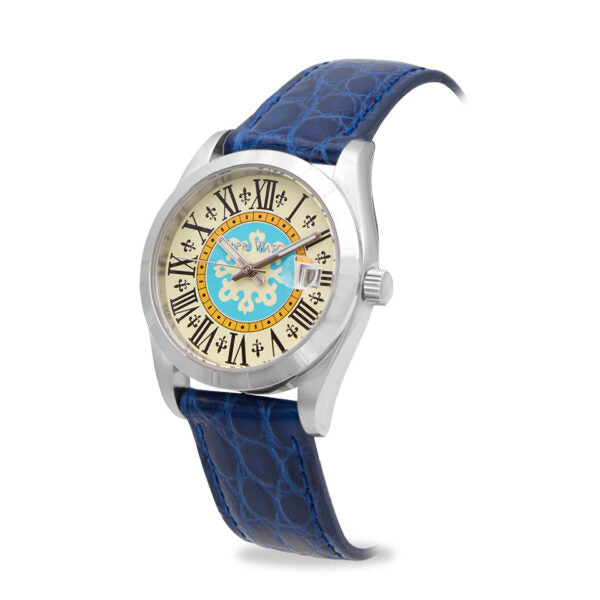 Capri Watch - Orologio Glamour First 36 Blue Navy Crocodile