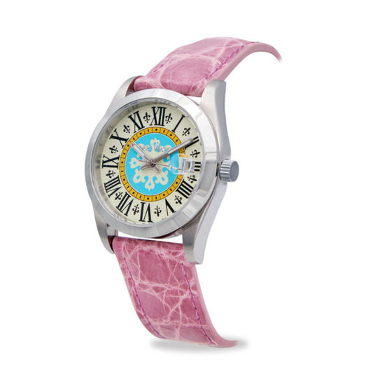 Capri Watch - Orologio Glamour First 36 Pink Crocodile