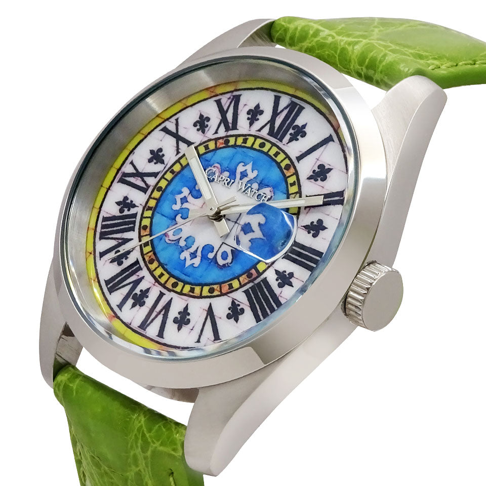 Capri Watch – Orologio Glamour First 39 Crocodile Light Green (Ref. 6091-52)