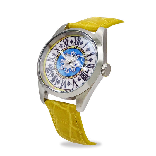 Capri Watch – Orologio Glamour First 39 Crocodile Yellow (Ref. 6091-10)