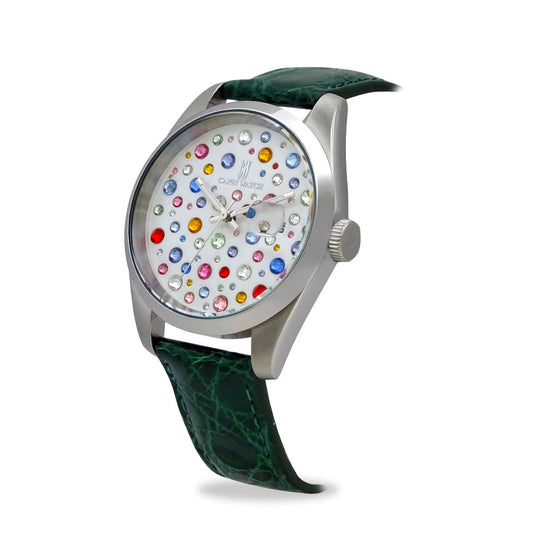 Capri Watch – Orologio Glamour Multijoy 39 Crocodile Green (Ref. 6106-50)