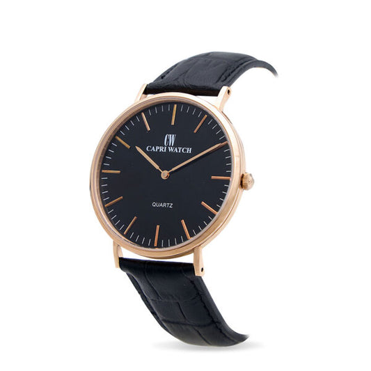 Capri Watch - Orologio Minimal Rosè 40 Black