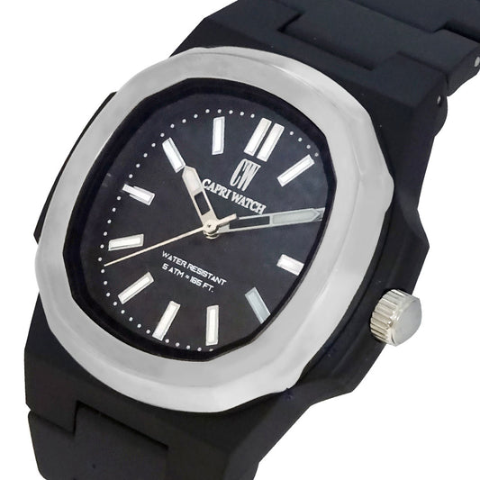 Capri Watch – Orologio Rainbow 38 Black Steel Bezel (Ref. 6123)