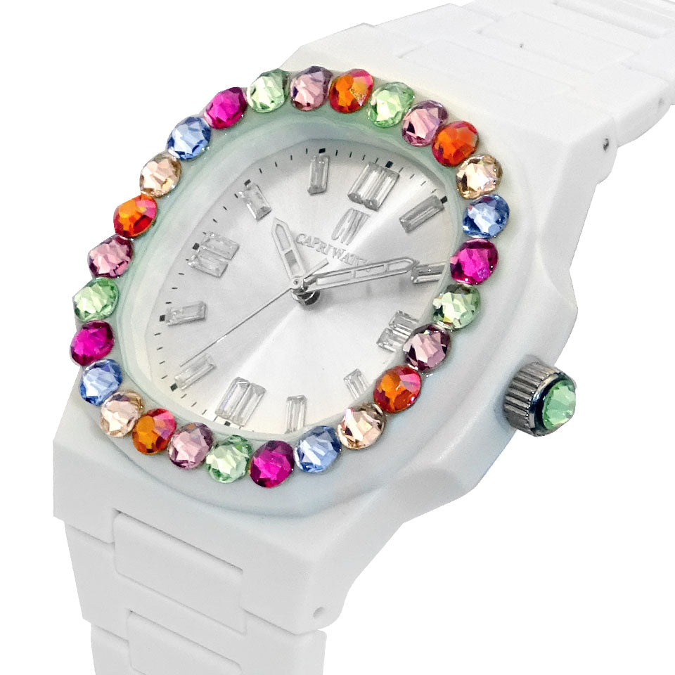 Capri Watch – Orologio Rainbow 38 White Bezel Multijoy (Ref. 6135)