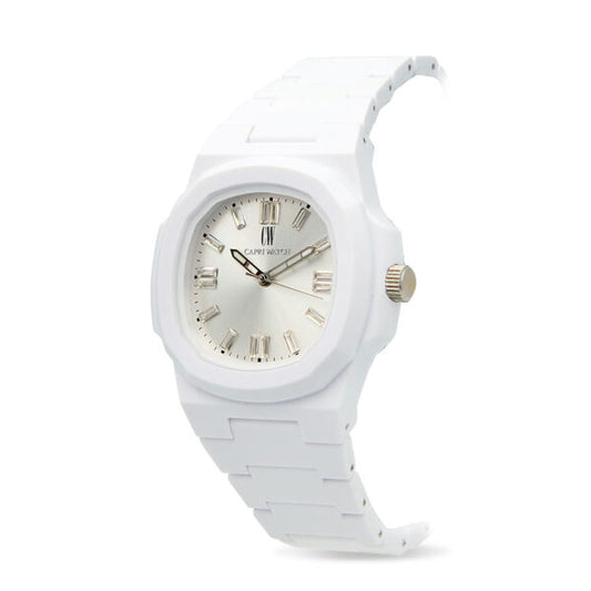 Capri Watch - Orologio Rainbow Crystal 38 White Silver