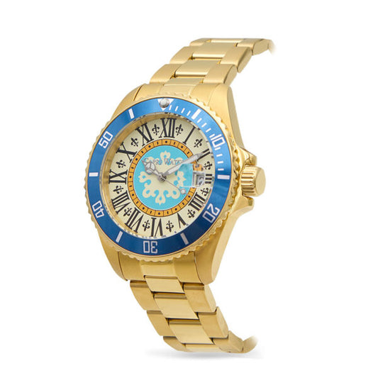 Capri Watch - Orologio Sub Capri First 40 Gold- Blue