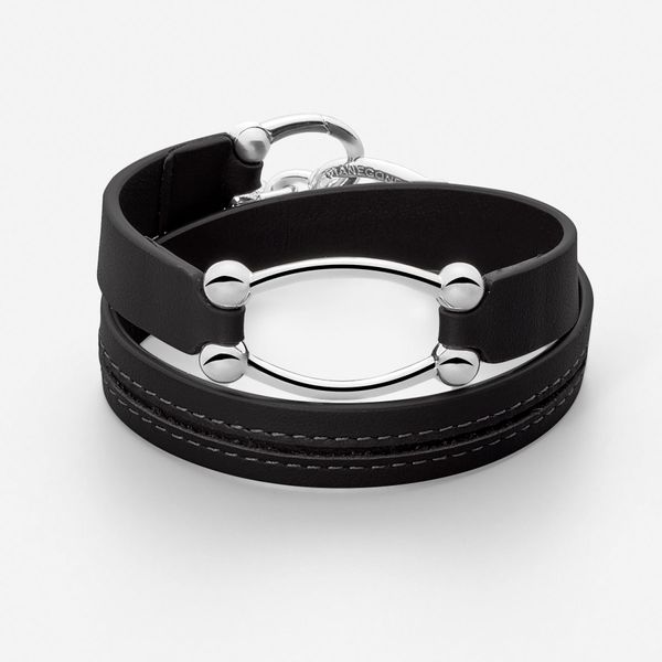 Pianegonda – Bracciale Tre Giri in Pelle Blu e Argento 925 (Ref. PSOB14)