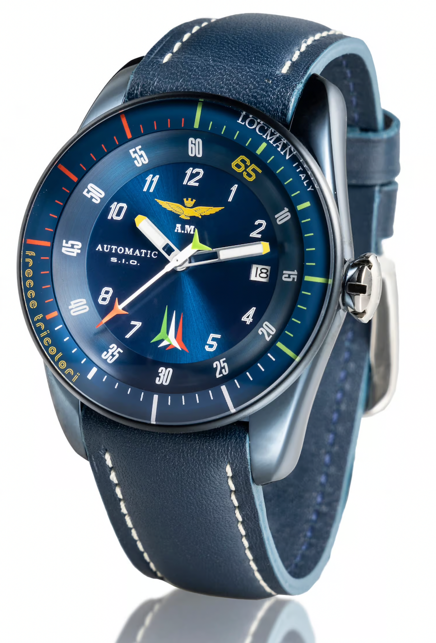 LOCMAN - EDIZIONE LIMITATA Aviatore Frecce Tricolori con cinturino blu navy