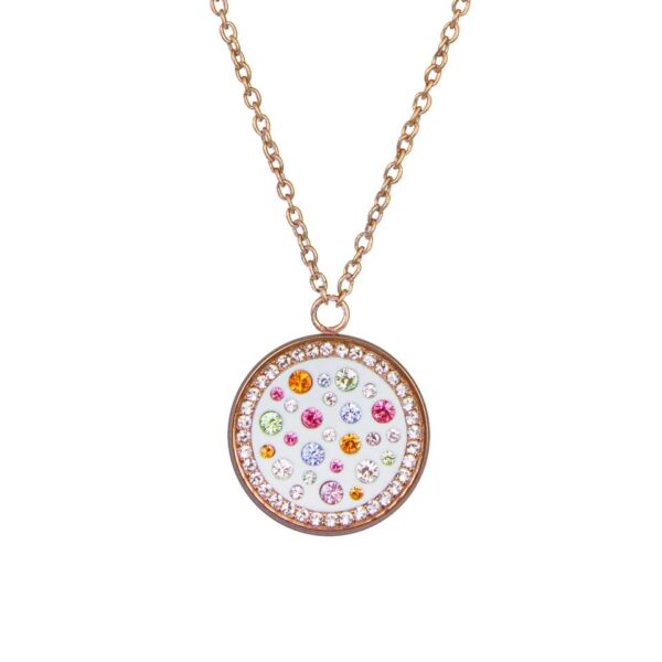 Collana Stainless Steel and Swarovski MultiJoy Pendant Rose Gold