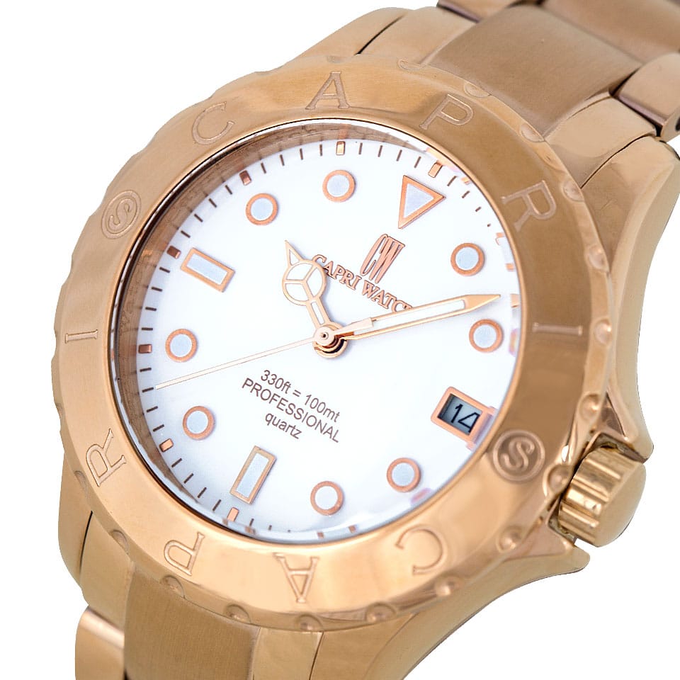 Capri Watch – Orologio Sub Mini CapriCapri Rose Gold White (Ref. 5139)