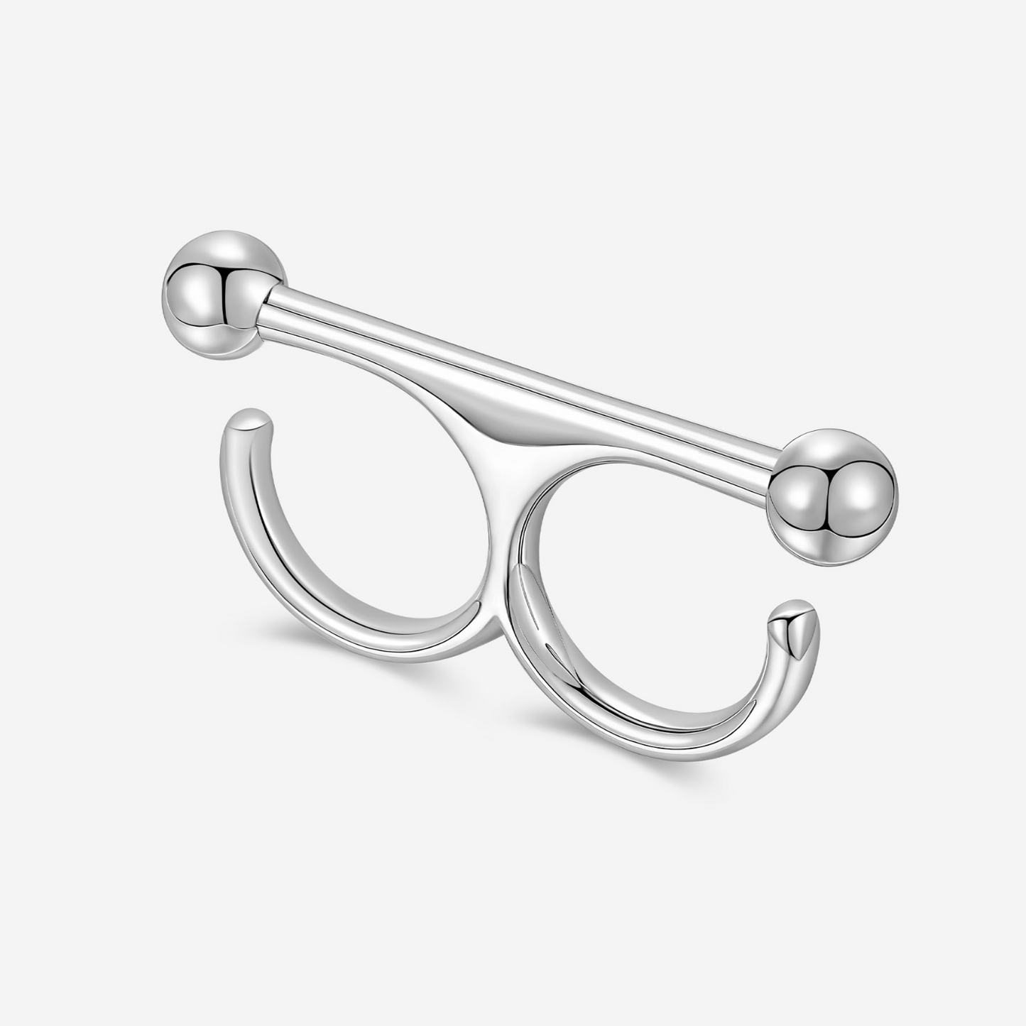 Pianegonda – Anello Doppio con Onice Nero in Argento 925 (Ref. PSOR027)