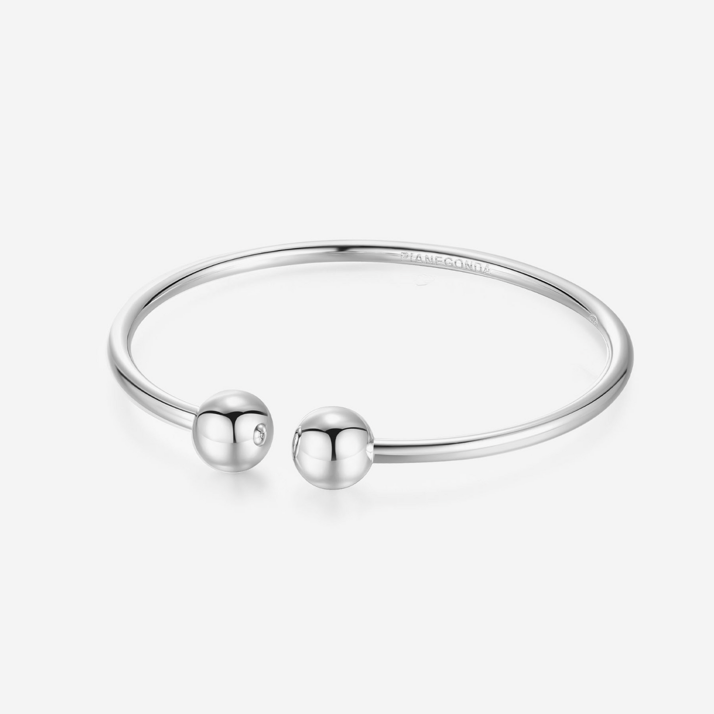 Pianegonda – Bracciale Armonico con Due Sfere in Argento 925 (Ref. PSOB30)