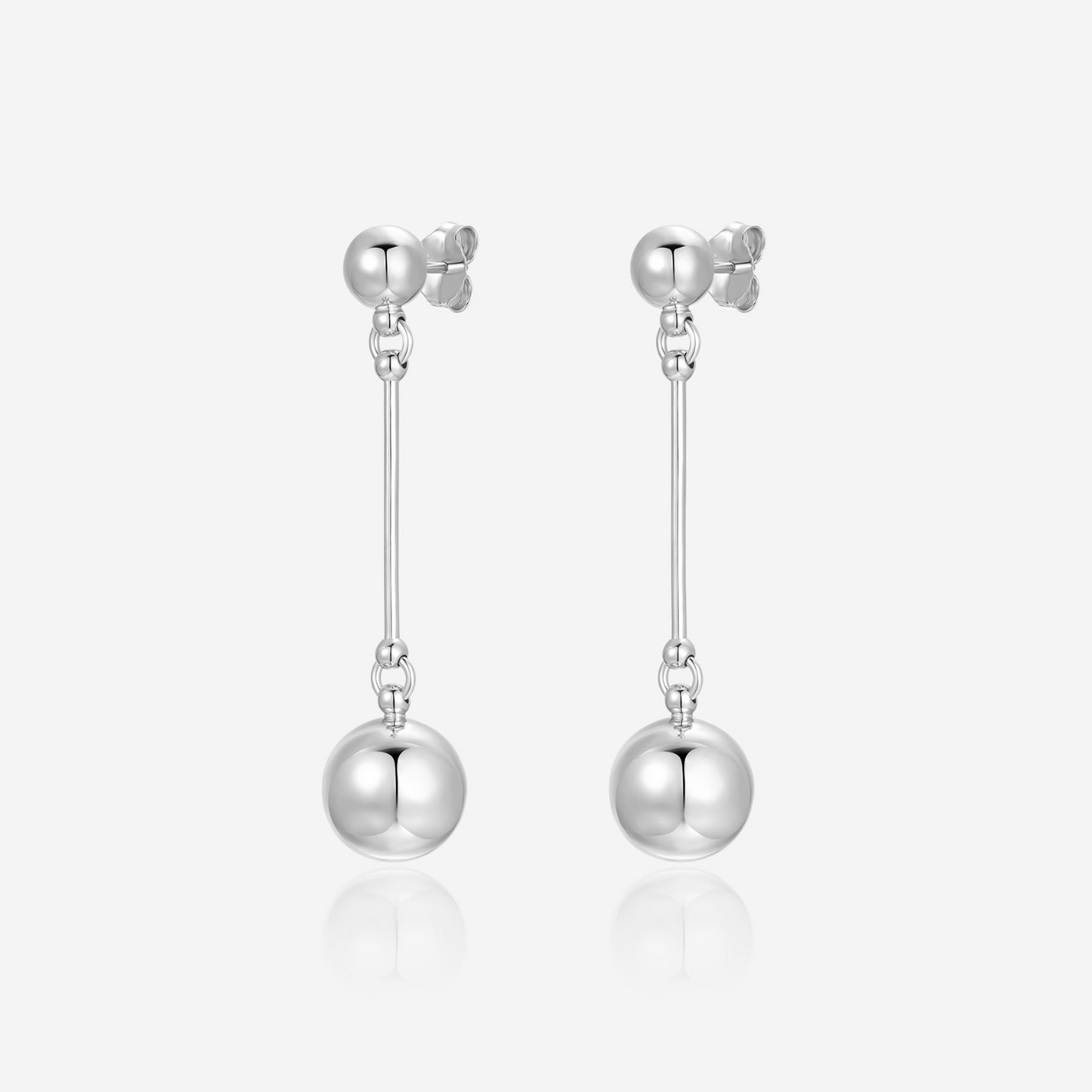 Pianegonda – Orecchini Lunghi con Pendente Sfera in Argento 925 (Ref. PSOE07)