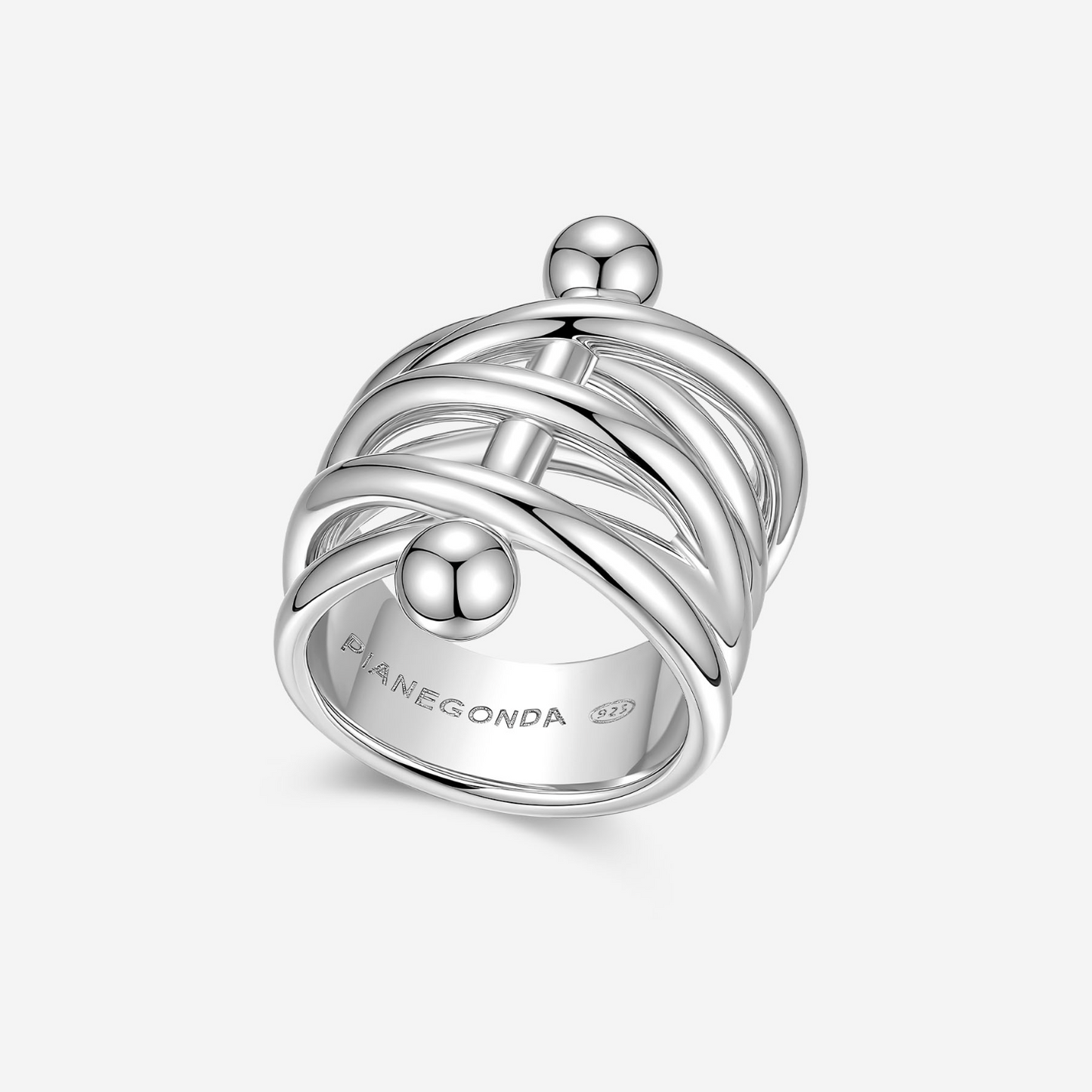 Pianegonda – Anello a Fascia Multipla in Argento 925 (Ref. PSOR019)
