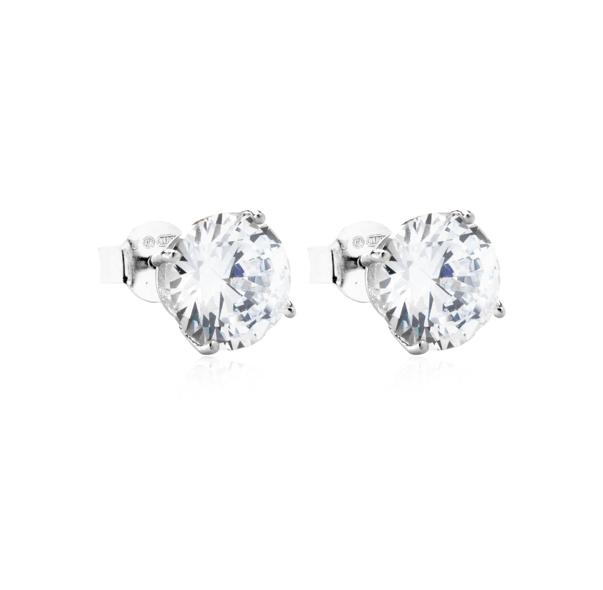 Orecchini Punto Luce con Zirconi Swarovski in Argento 925 – 0,7 cm