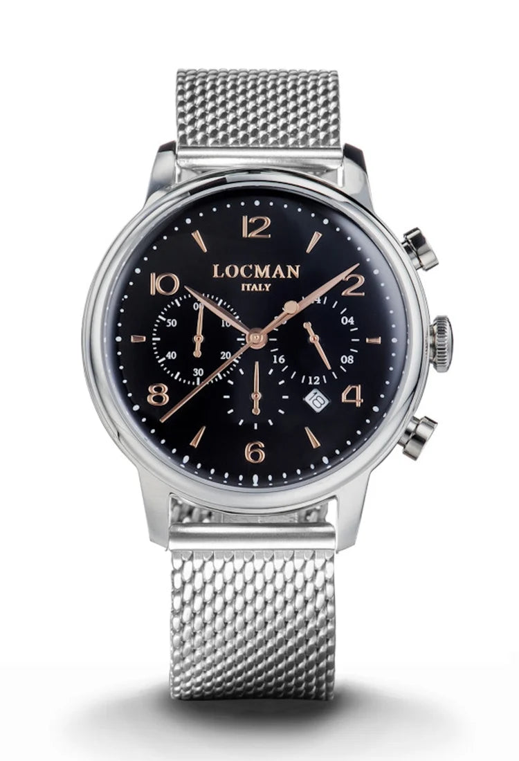 LOCMAN 1960 - CRONO NERO E GRIGIO MAGLIA MILANO (Ref. 0254A01R-00BKRG2B0)