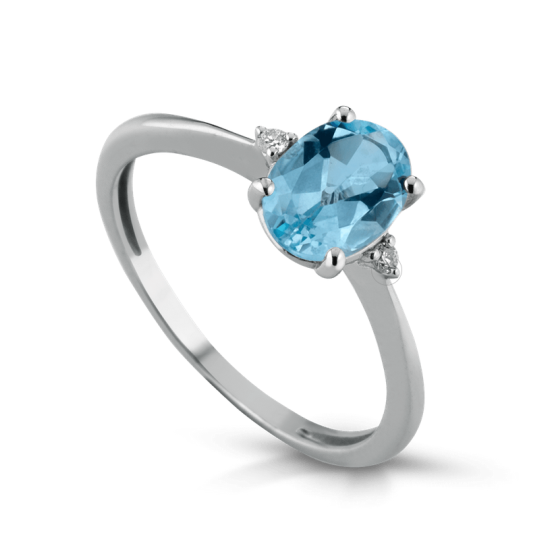 Oval ring Topaz collection