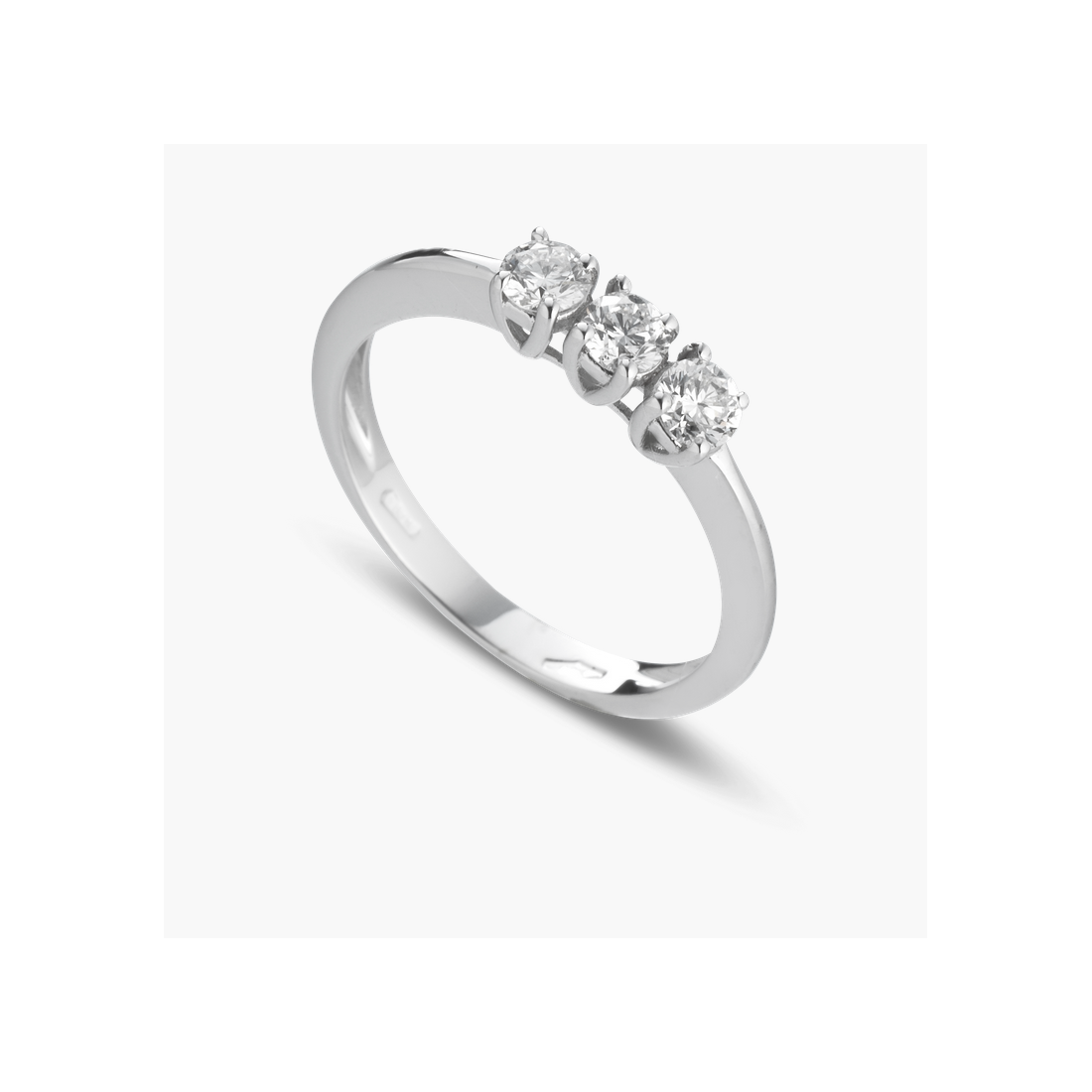 Anello Trilogy Lucciole in oro bianco con diamanti