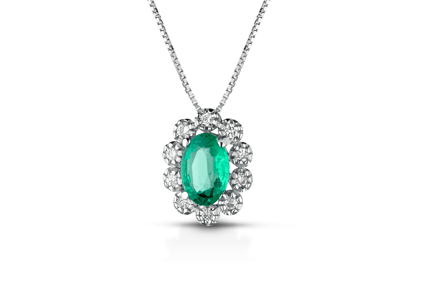 Fox collection emerald necklace