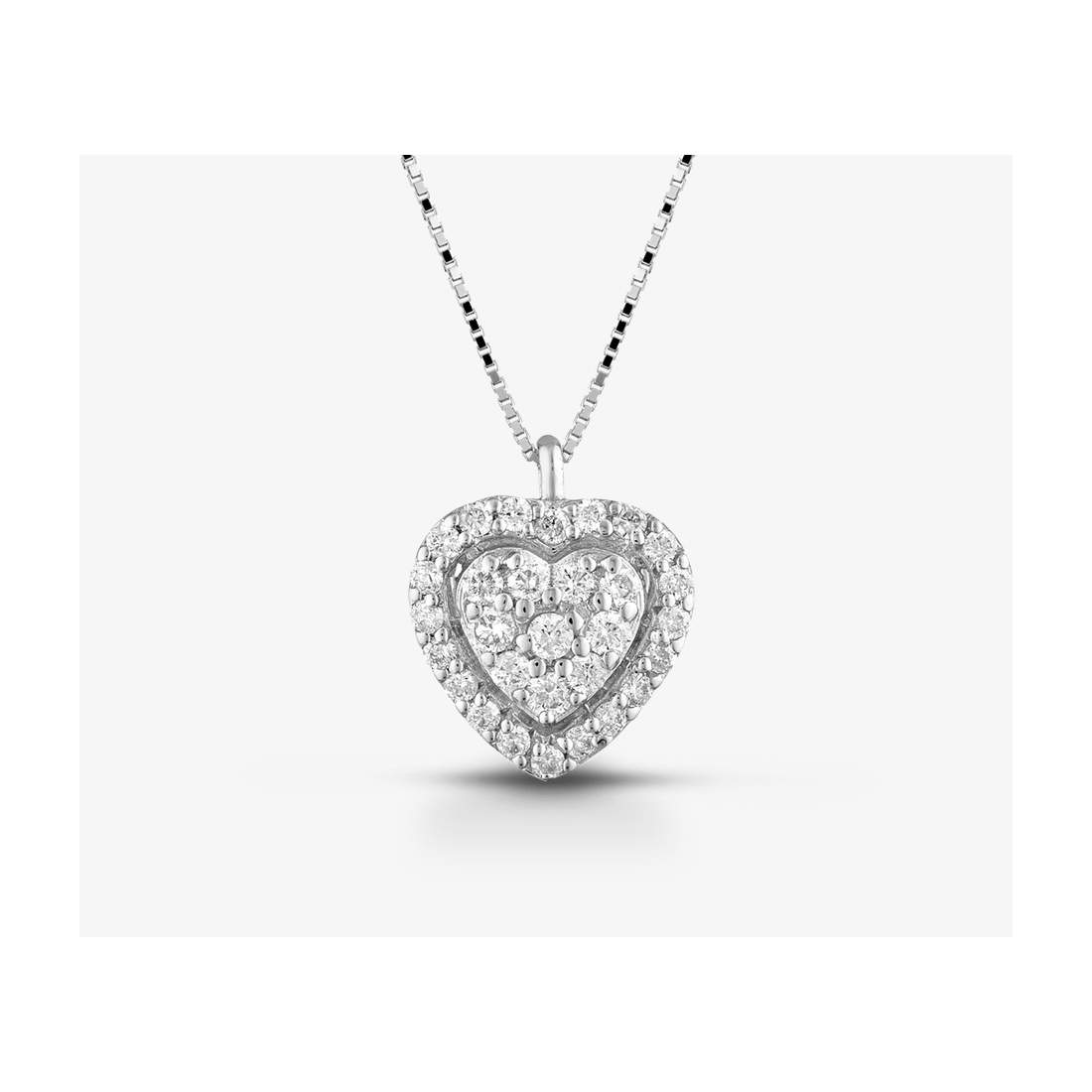 Girocollo Lucciole a cuore in oro bianco CIOSENSE/1