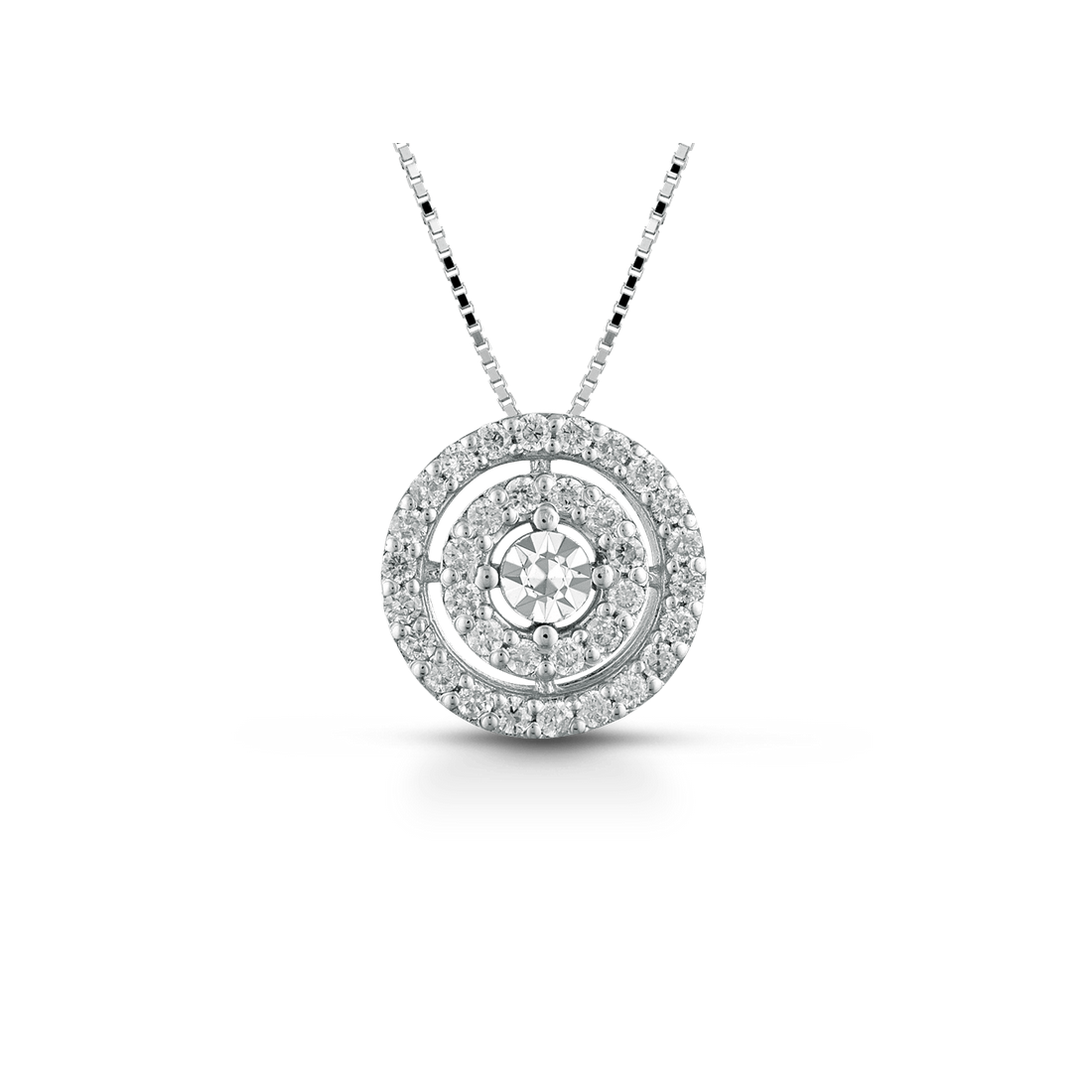Lucciole necklace in white gold with CIOTARG/3 diamonds
