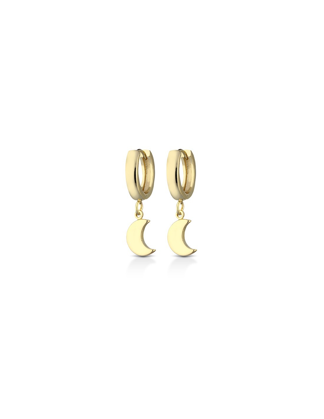 Mewo - Metal earrings with half moon
