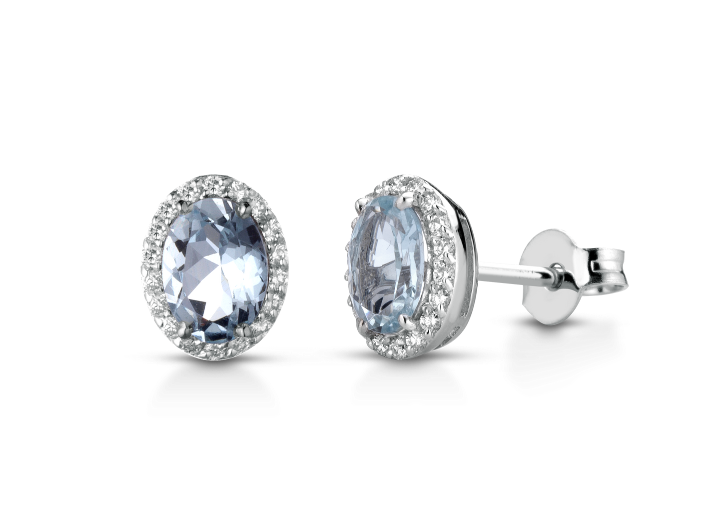 Aquamarine earrings Harmony collection