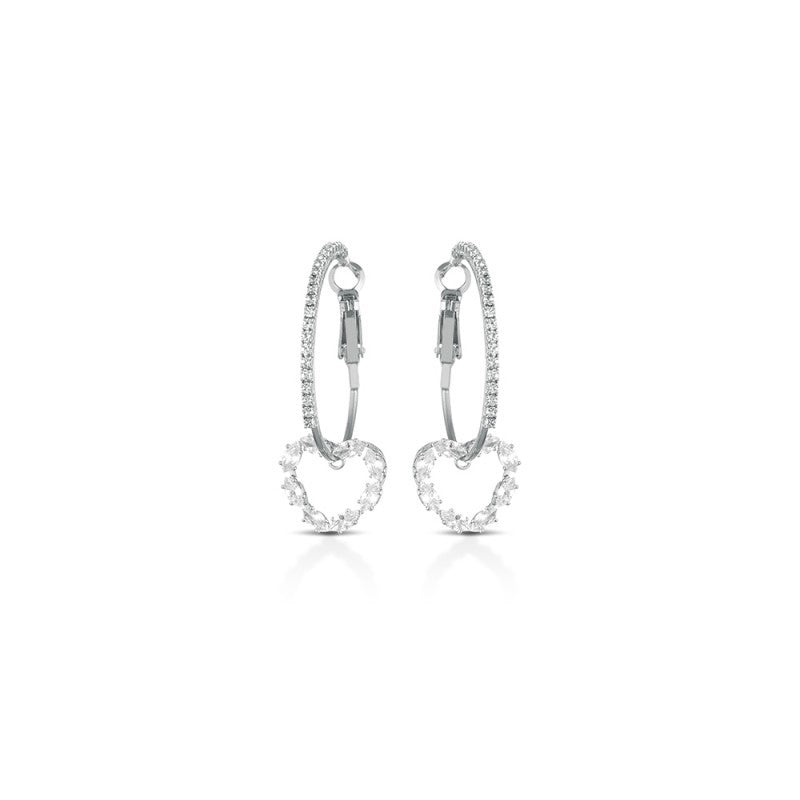 MeWo - Heart pendant earrings