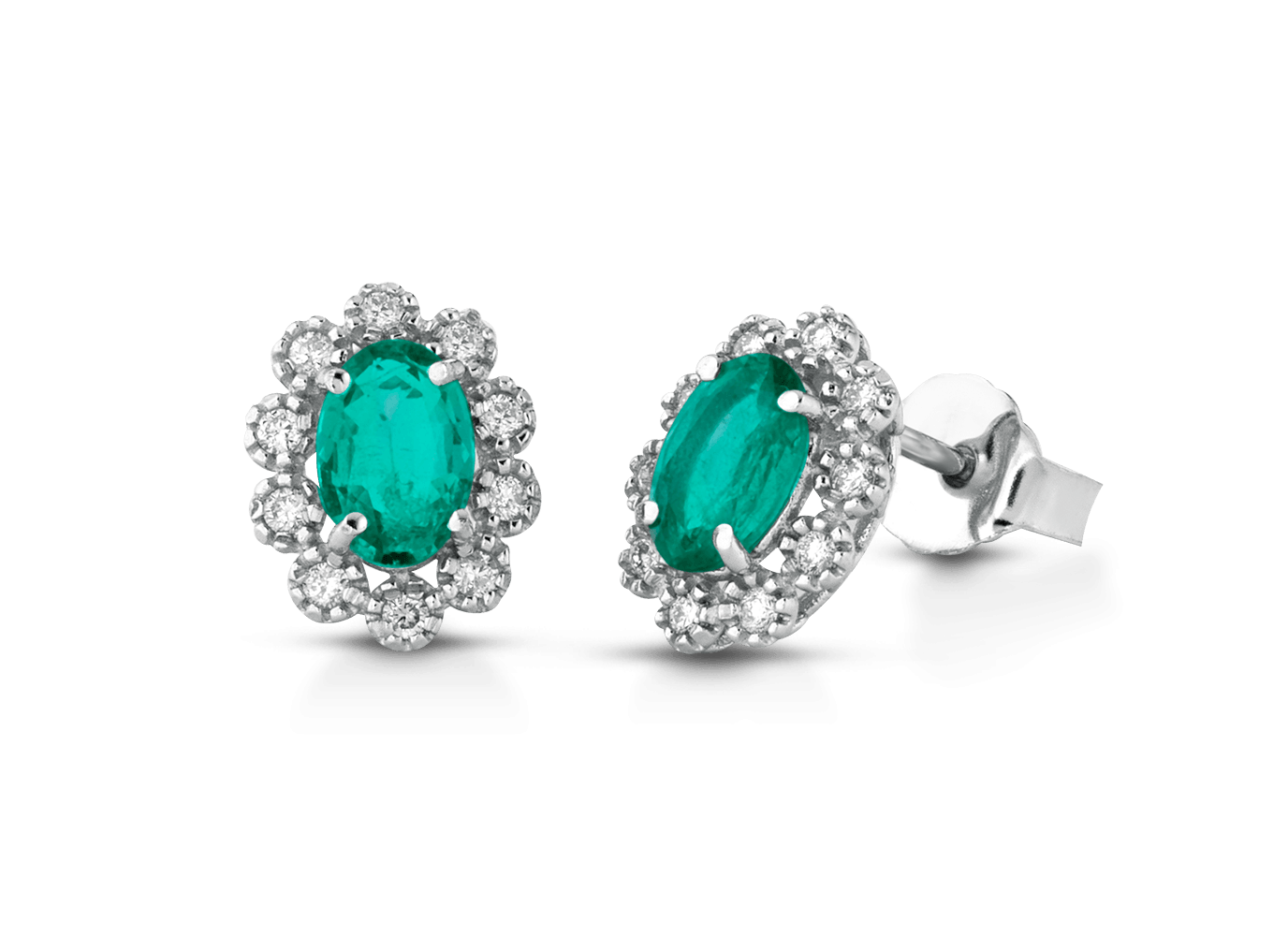 Emerald earrings Fox collection