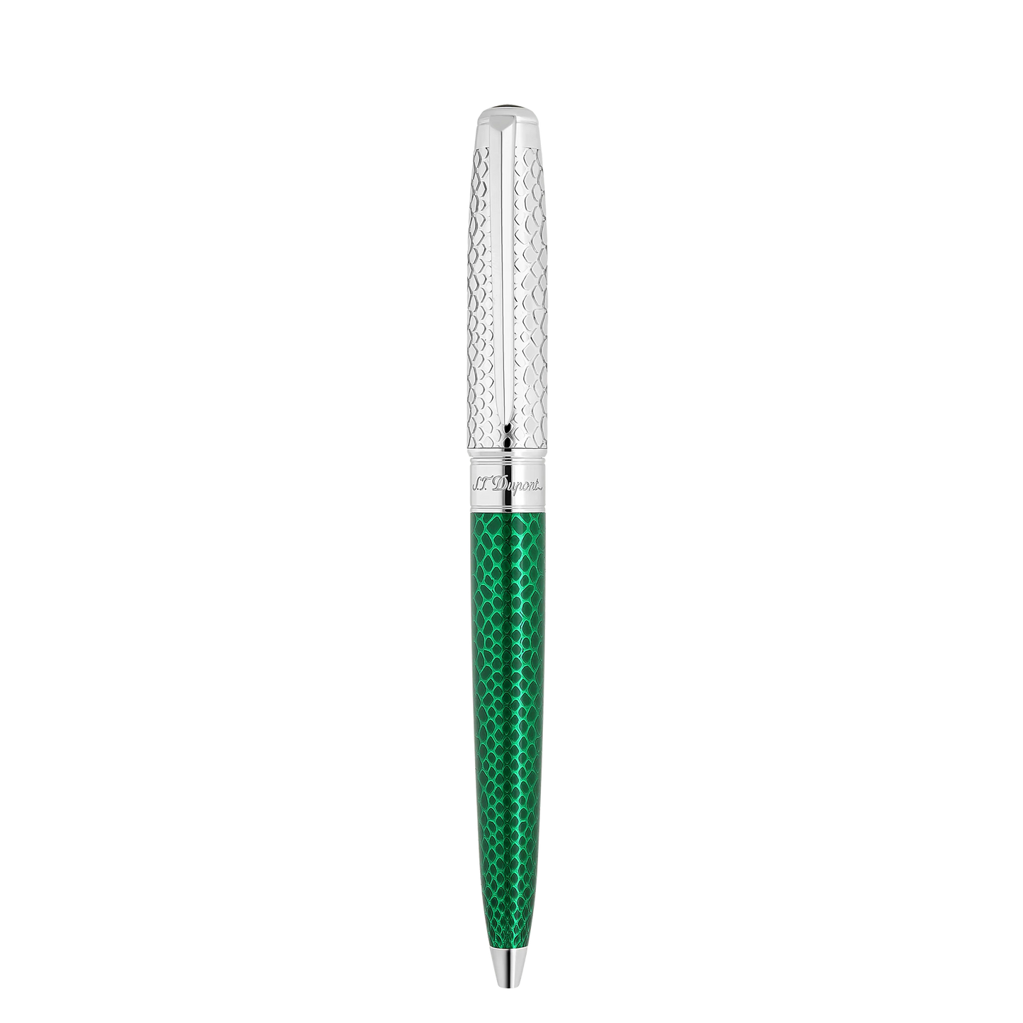 DUPONT - Line D Eternity penna a sfera large Snake skin  Verde  REF: 425078L