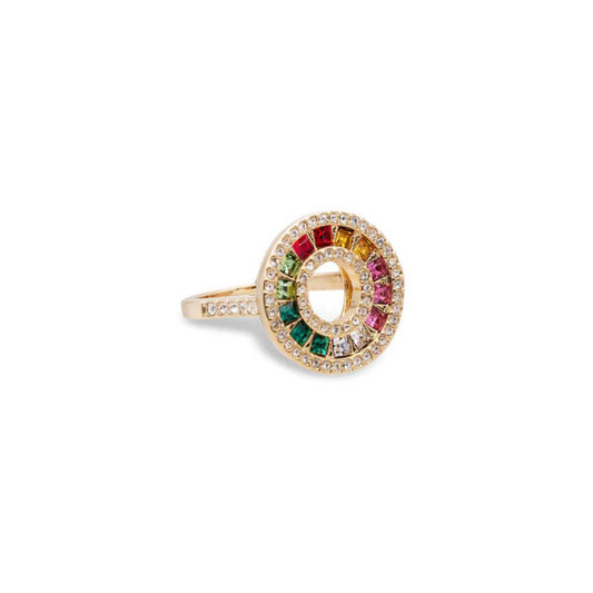 MultiJoy – Anello Rainbow Baguette Oro Giallo