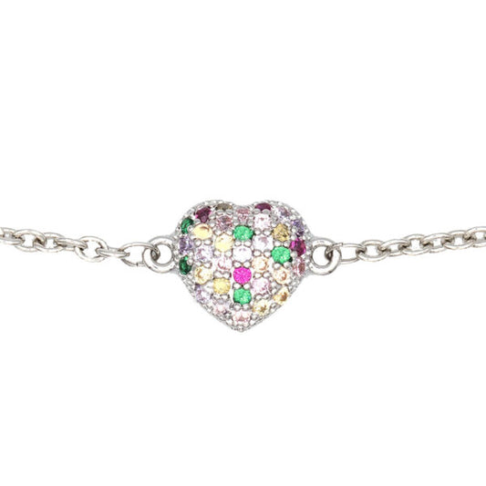 MultiJoy – Bracciale Cuore Argentato Rodiato