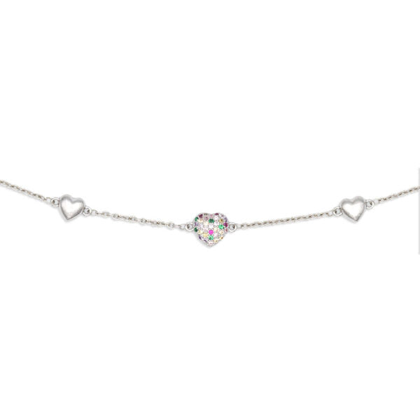 MultiJoy – Bracciale Cuore Argentato Rodiato