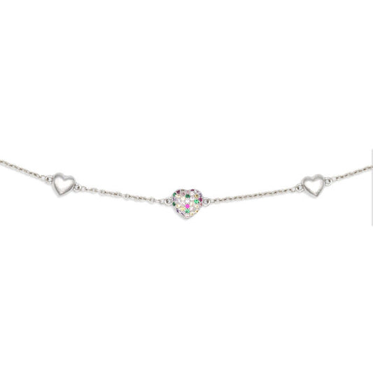 MultiJoy – Bracciale Cuore Argentato Rodiato