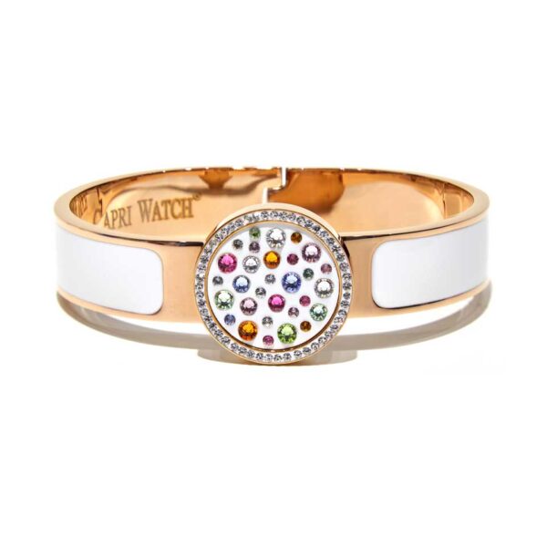 Capri Watch – Bracciale MultiJoy Classic Oro Rosa / Smalto Bianco (Ref. 5639-00)