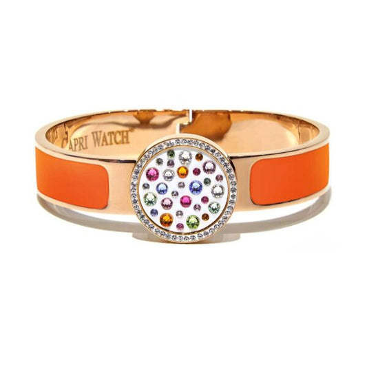 MultiJoy – Bracciale Classic Oro Rosa e Smalto Arancione