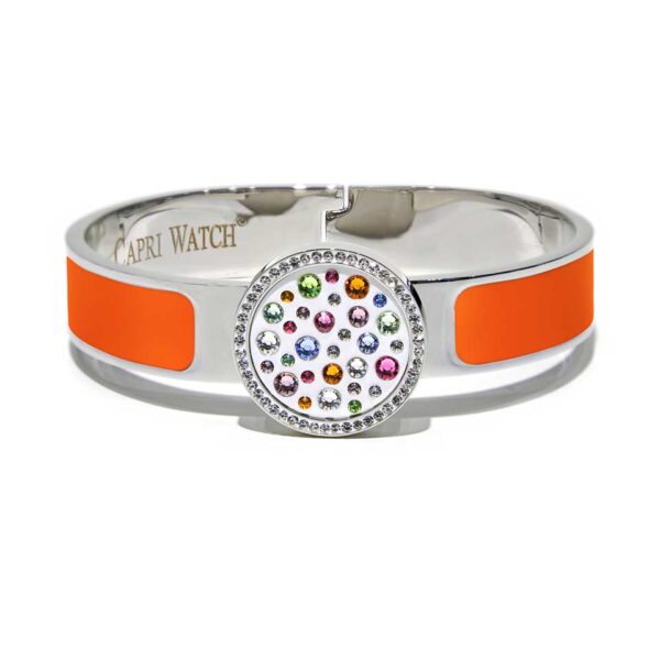 MultiJoy – Bracciale Classic Argentato e Smalto Arancione