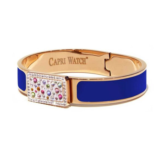 Capri Watch – Bracciale MultiJoy Square Oro Rosa / Smalto Blu Royal (Ref. 5645-41)