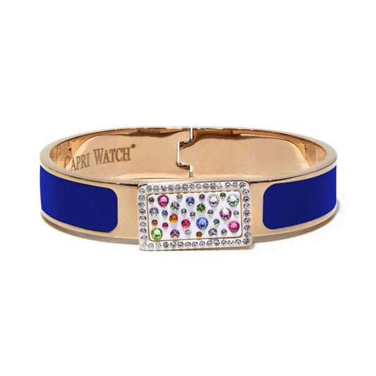 Capri Watch – Bracciale MultiJoy Square Oro Rosa / Smalto Blu Royal (Ref. 5645-41)