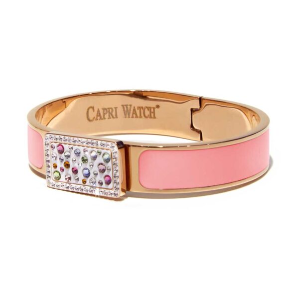 Capri Watch – Bracciale MultiJoy Square Oro Rosa / Smalto Rosa (Ref. 5645-04)