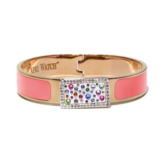 Capri Watch – Bracciale MultiJoy Square Oro Rosa / Smalto Rosa (Ref. 5645-04)
