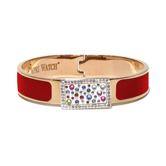 Capri Watch – Bracciale MultiJoy Square Oro Rosa / Smalto Rosso (Ref. 5645-30)