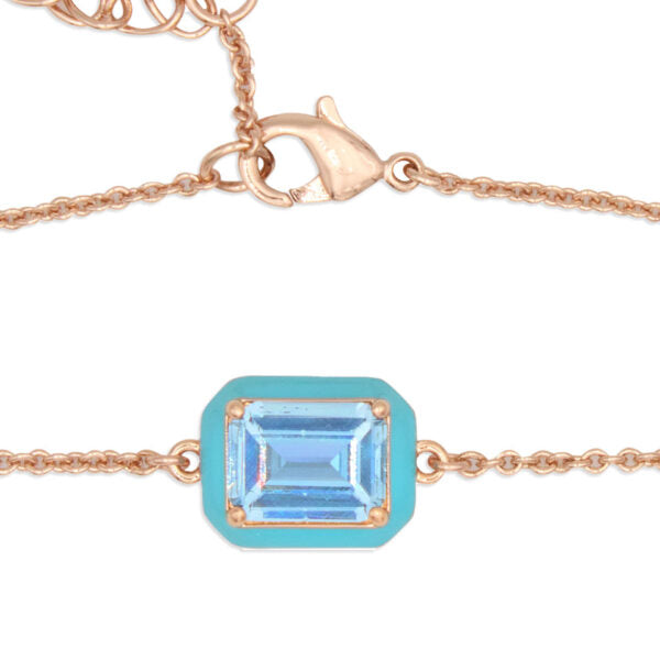 MultiJoy – Bracciale Pietra Azzurra Oro Rosa
